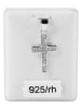 Adeliás Damen Anhänger – Kreuz Kreuzanhänger aus 925 Silber mit Zirkonia in silber