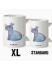 Mr. & Mrs. Panda Große Tasse Einhorn Nashorn ohne Spruch in Weiß