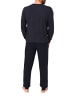 NORMANN Langarm Schlafanzug Pyjama Bündchen Alloverprint 125 101 90 514 in marine