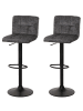 MCW 2er-Set Barhocker G87, Dunkelgrau