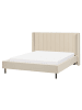 Beliani 2-tlg Doppelbett VILLETTE in Beige/Schwarz