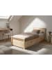 Beliani 4-tlg Einzelbett DAUPHIN in Braun