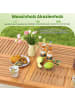 COSTWAY Gartentisch Akazienholz 200x90cm in Braun