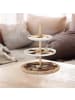 relaxdays Etagere in Natur/Weiß - (H)36 x Ø 30 cm