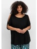 sheego Fledermausshirt in schwarz