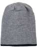 styleBREAKER Strickbeanie in Grau-Schwarz