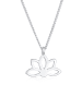 Elli Halskette 925 Sterling Silber Blume, Lotusblume in Silber