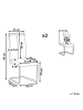 Beliani 2er-Set Esszimmerstuhl GREEDIN in Grau/Silber