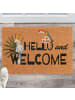 relaxdays Fußmatte "Hello and Welcome" in Bunt - 40 x 60 cm