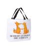 Mr. & Mrs. Panda Reisetasche Füchse Liebe mit Spruch in Weiß