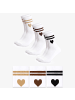 Occulto 3er Pack Herz Tennis Socken Venus in Schwarz-Braun