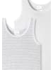 Schiesser Unterhemd / Top Kids Girls Feinripp Cotton in Weiß gemustert