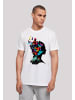F4NT4STIC T-Shirt Schmetterling Silhouette TEE UNISEX in weiß