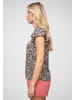 Cloud5ive Cloud5ive Bluse mit 4er Knopfleiste und Blumen Print in black