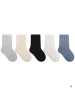 MUNADUNA 5er-Pack Kindersocken einfarbig Blau