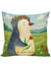 Mr. & Mrs. Panda Kopfkissen Pinguin Blumen Design ohne Spruch in Weiß