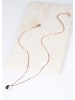 Hey Happiness Vergold. Halskette mit Yin Yang Anhäger Edelstahl in Rosegold - (L) 41-46 cm