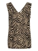 Kaffe Ärmellose Bluse KAmilia Regular fit in Chinchilla/Black Animal Print
