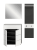 ebuy24 Garderobenmöbel Canu (3-teilig) Weiß 140 x 37 cm