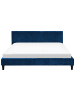 Beliani Doppelbett FITOU in Blau/Braun - (W) 190 x (H) 87 x (L) 214 cm