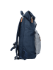 travelite Basics Rollup Rucksack 47 cm Laptopfach marine-grau