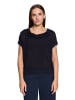 Betty Barclay Lochstrick-Pullover mit Wasserfallausschnitt in dunkelblau