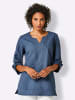 creation L Leinenbluse in jeansblau
