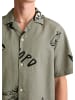 Marc O'Polo DENIM Crayfish Capsule Kurzarmhemd aus Leinen, Normal Fit in Light Green