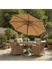 SONGMICS Sonnenschirm Sheld in Taupe - (H)252 x Ø290 cm