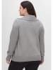 sheego Pullover in grau meliert