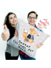 Mr. & Mrs. Panda Deko Kissen Fuchs Bester Kollege der Welt mit S... in Grau Pastell