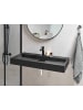 Beliani Waschbecken QUENKO in Schwarz - (W) 100 x (H) 12 x (L) 46 cm