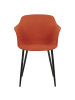 Beliani 2er-Set Esszimmerstuhl ELIM in Orange/Schwarz