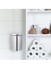 relaxdays Wand-Kosmetikeimer in Silber/ Schwarz - 3 l