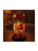 Wisam® Ewige 2 Rosen Glaskuppel LED Rot 21 cm Geschenk