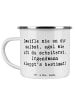 Mr. & Mrs. Panda Becher Emaille Spruch Glaube an sich selbst mit... in Weiß