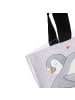 Mr. & Mrs. Panda Strandtasche Pinguine Kuscheln mit Spruch in Grau Pastell