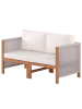 home24 Loungeset Bayton 2-teilig Kombi A in Beige / Braun