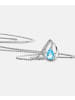 Diamant L'éternel Halskette mit Anhänger 585 Weißgold 0.46 Karat Diamant mit Topas
