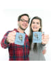 Mr. & Mrs. Panda Camping Tasse Seekuh Happy mit Spruch in Blau Pastell