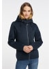 Schmuddelwedda Damen Strickfleecejacke in Marine Melange Marine
