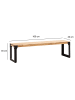 FineBuy Sitzbänk in Braun / Akazie / 160x40x45