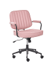 Beliani Bürostuhl BERNE in Rosa/Schwarz - (W) 60 x (H) 80 x (L) 60 cm