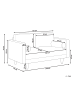 Beliani 2-Sitzer Sofa NURMO in Grün/Dunkler Holzfarbton - (W) 140 x (H) 78 x (L) 74 cm