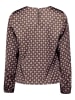 Zero  Satin-Bluse mit Print in Brown/Blue