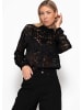 SASSYCLASSY Bluse aus transparenter Spitze in Schwarz