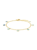 Amor Armband Edelstahl, IP gold in Blau