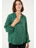 Kaffe Langarm-Bluse KAsofie Regular fit in Green With Foil Print