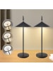 ZMH 2er-Set Tischleuchte LED in schwarz Touch Dimmbar kabellos IP44 1800mAh