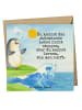 Mr. & Mrs. Panda Grußkarte Pinguin Surfer Design mit Spruch in Weiß